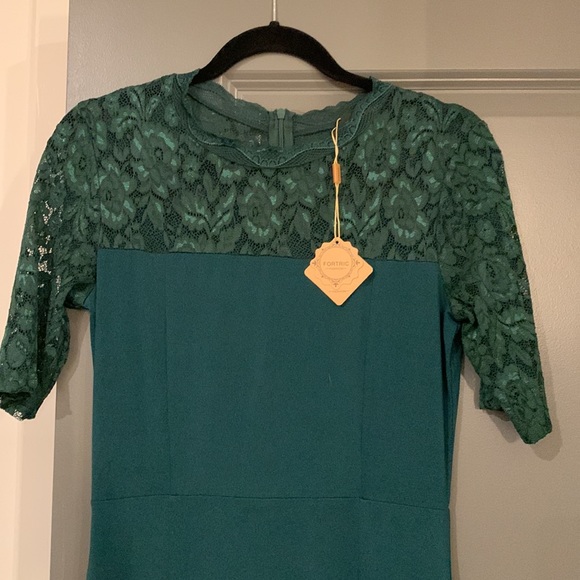 Fortric Dark Green Evening dress NWT - Picture 1 of 7